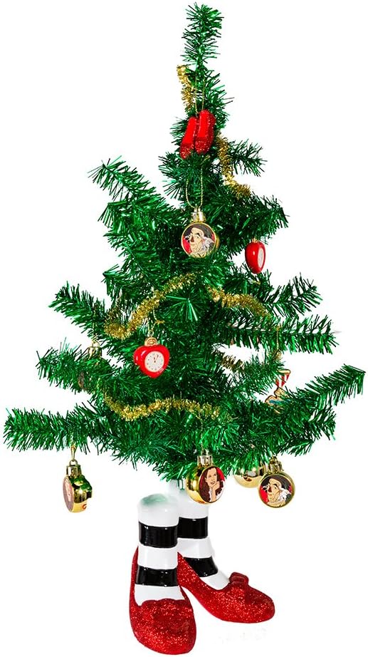 Kurt Adler Wizard of Oz Witch Legs Mini Tinsel Tree Set, 18-Inch Pack of 2