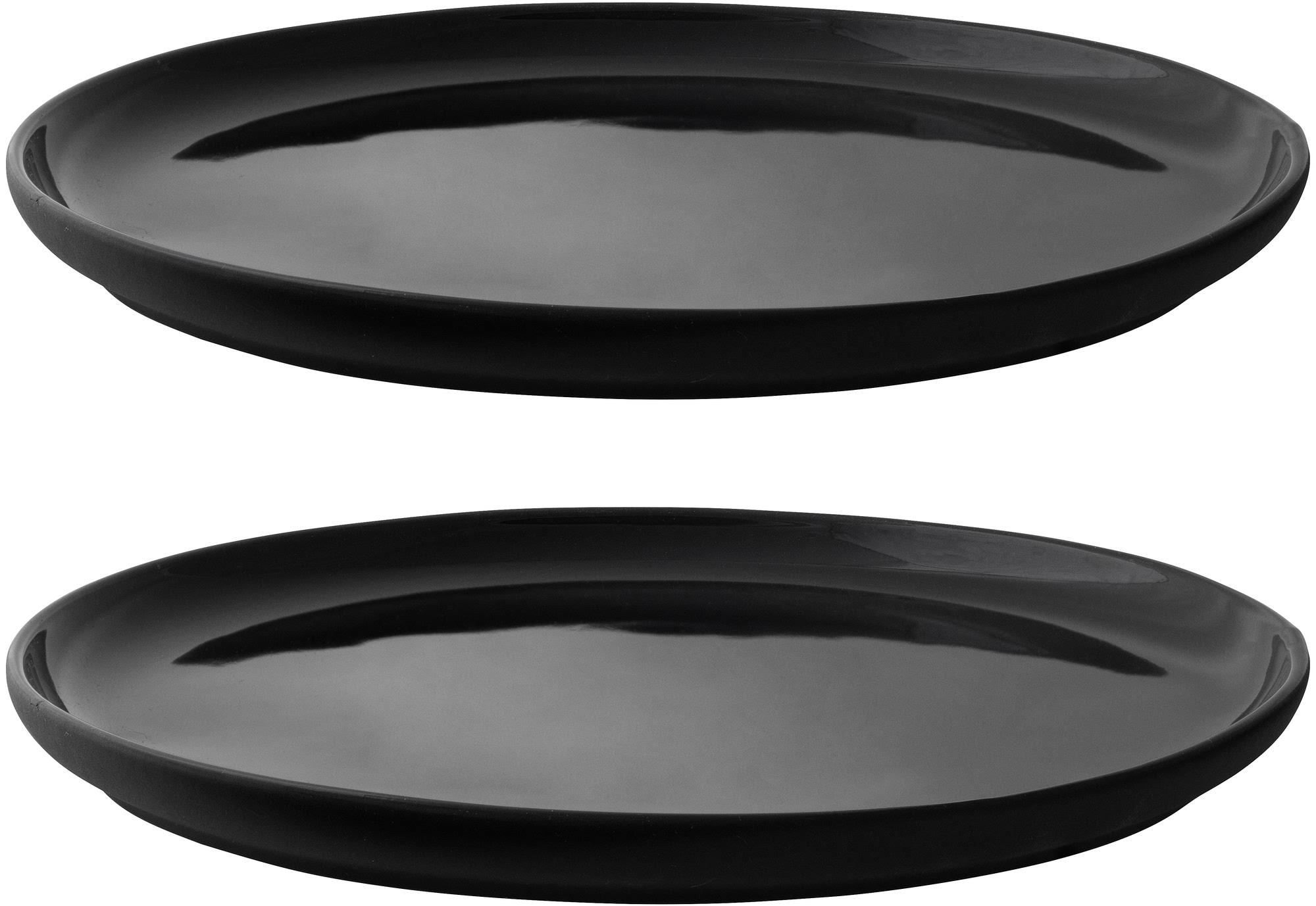 Stelton - Theo Plate, &Oslash; 22 cm / Black (Set of 2)