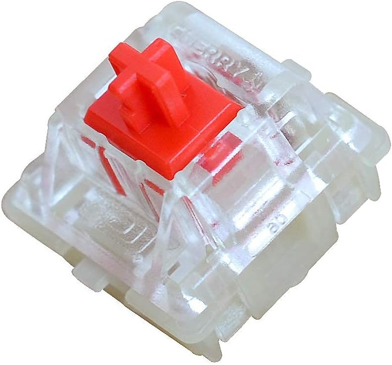 Cherry MX RGB Red Key Switches (10 Pcs)- MX1A-L1NA | Plate Mounted | Linear Switch for Mechanical Keyboard,Packed in PE Protective Box. Pack of 2