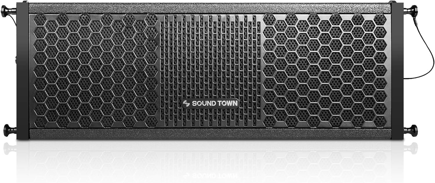 Sound Town ZETHUS Series 2 X 5” Line Array Loudspeaker System with Titanium Compression Driver, Black (ZETHUS-205V2)