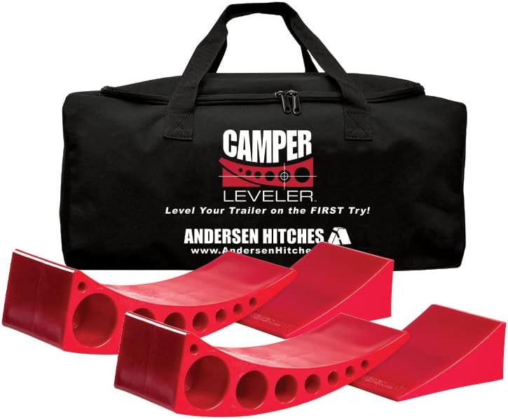 ANDERSEN HITCHES | RV Accessories | 2-Pack Camper Leveler Blocks w/ Sturdy Bag w/ Double Handles Camper Leveling System | Outdoor Camping Levels | 3604