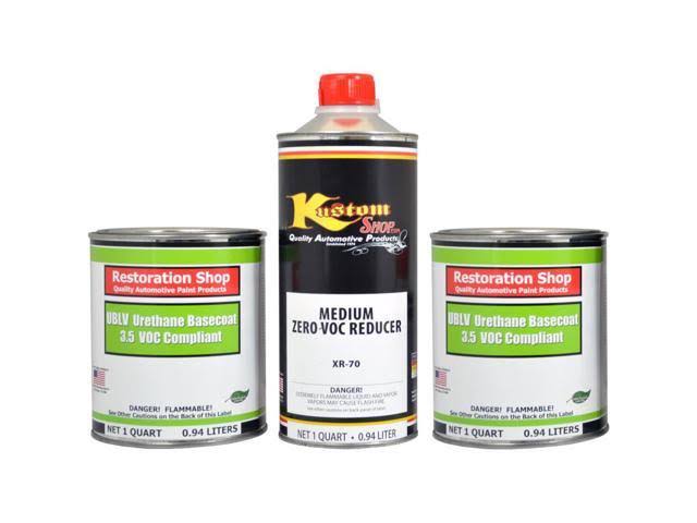 Glacier White Pearl - Low VOC Urethane Basecoat with Premium Clearcoat Auto Paint - Complete Medium Quart Paint Kit - Profession