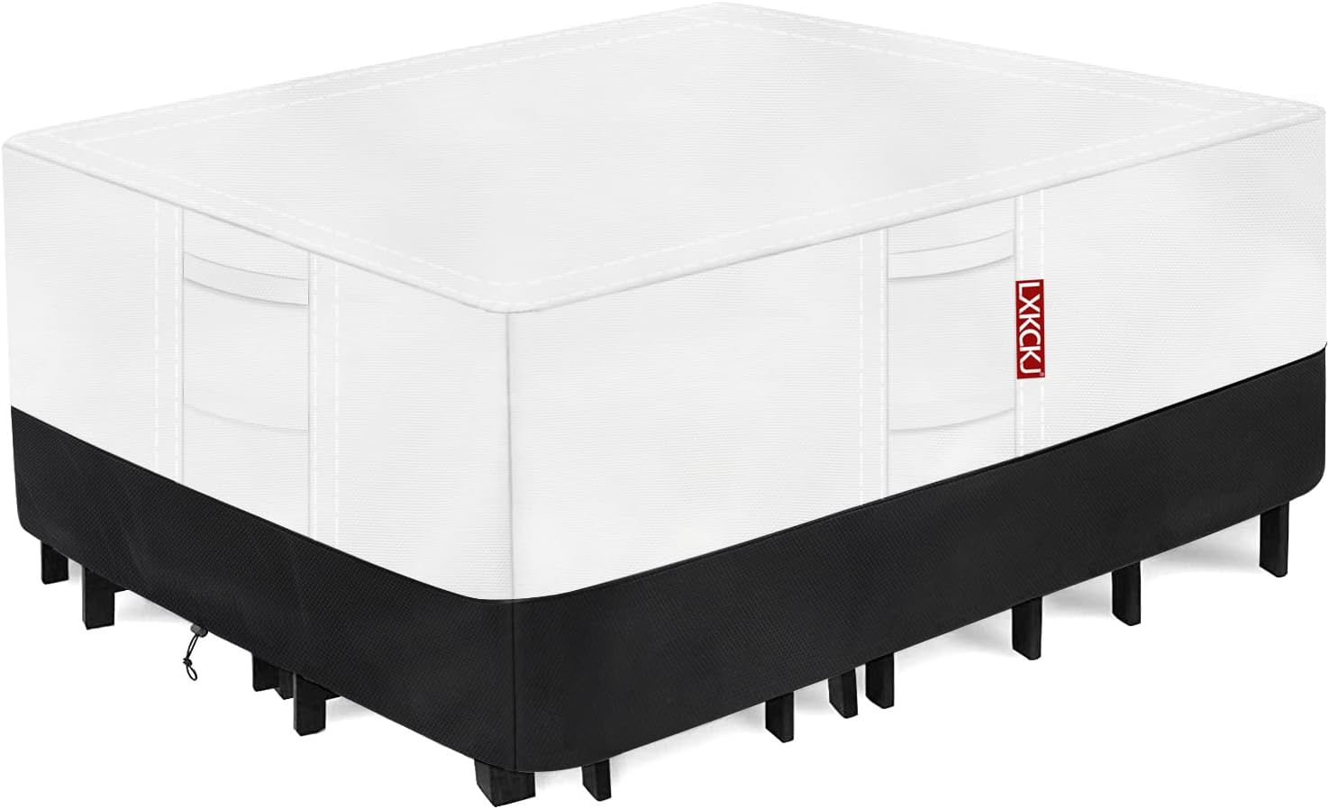 Patio Furniture Covers Waterproof,Outdoor Table and Chair Set Covers,420D Heavy Duty Fabric Table Cover with Retractable Rope, Furniture General Cover Ideal for Outdoor Furniture (128