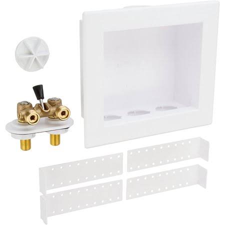 Oatey 38568 Quadtro Washing Machine Outlet Box Copper Sweat Tail Piece, Single Lever, 2 inch Hub, Flexibility allows for Right,