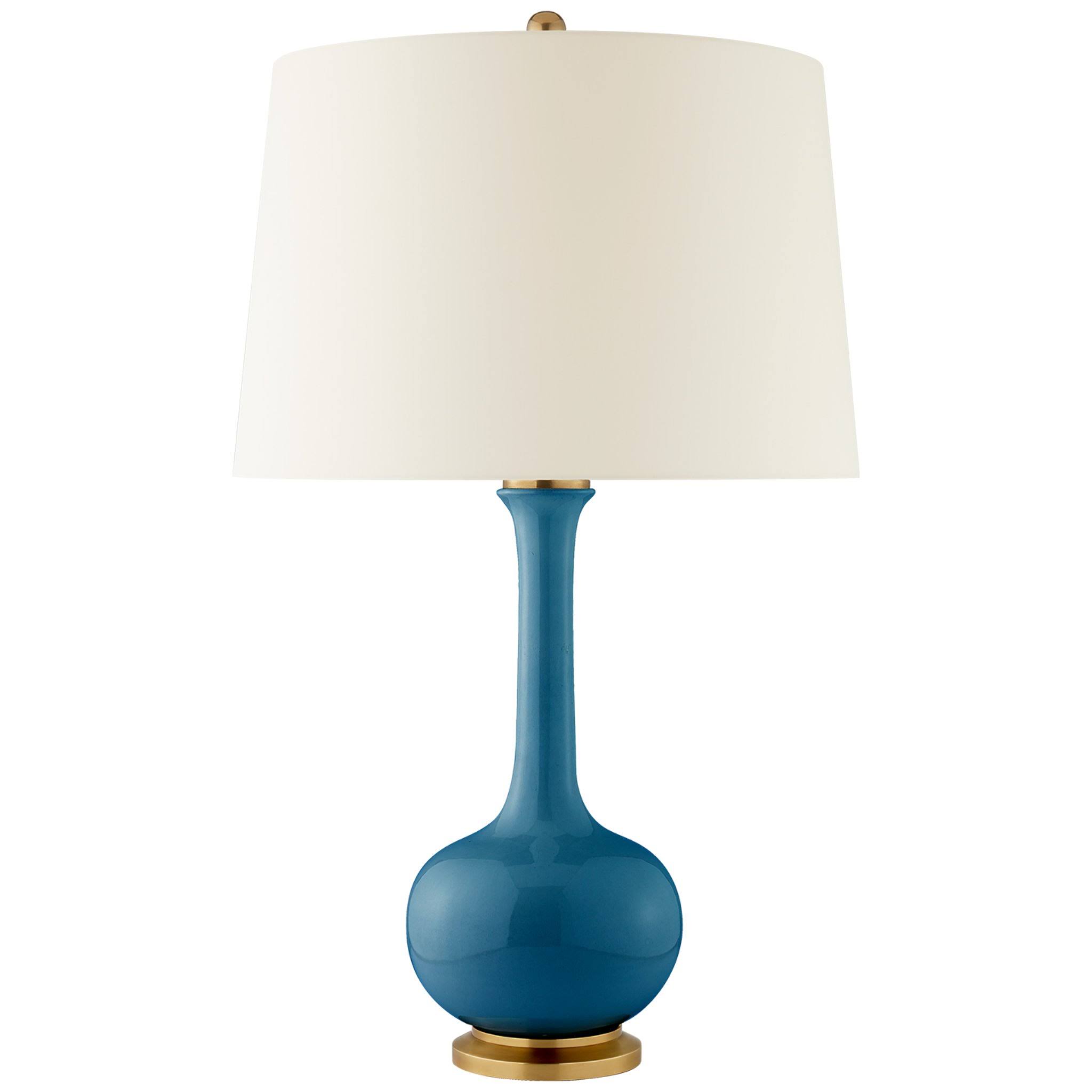 Christopher Spitzmiller Coy 1 - Light Standard Table Lamp Visual Comfort Aqua Crackle