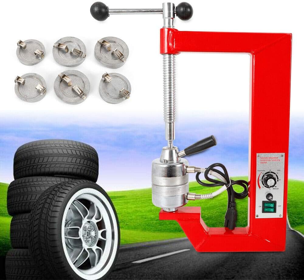 Gdrasuya10 110V Automatic Thermostat Tyre Repairing Machine Tire Vulcanizing Machine, Portable Tire Repair Kit with Adjustable Height Tower