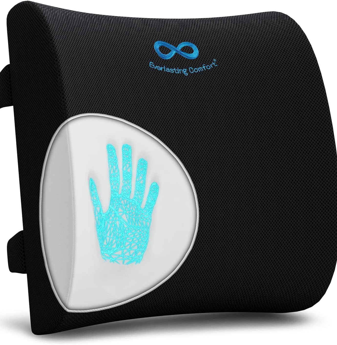 Everlasting Comfort Lumbar Support Pillow for Office Chair Back - Improve Posture While Sitting - Memory Foam Cushion Design for Computer Desk, Car, Gaming, Couch, Recliner