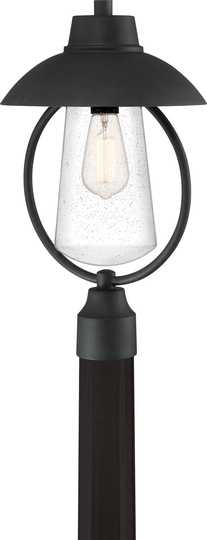 Quoizel East Bay 1-Light Mottled Black Outdoor Post Lantern