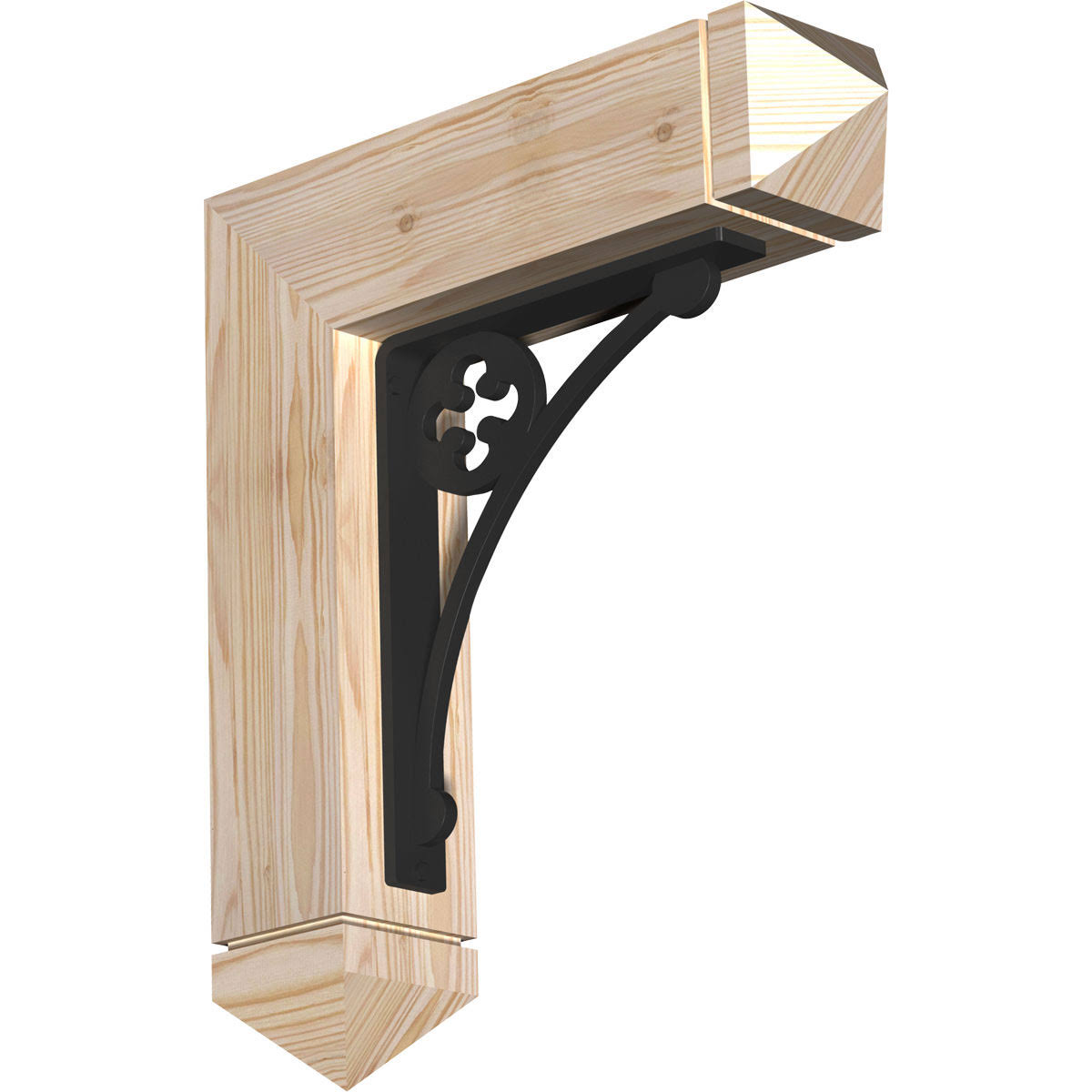 Ekena Millwork 3 1/2 inchw x 18 inchd x 20 inchh Crawley Arts u0026 Crafts Ironcrest Smooth BRACKET, Douglas Fir (1 1/2 inchw x