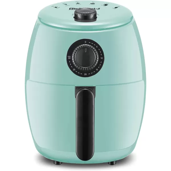 Air Fryers EAF-0201BG Personal 2.1 Qt. Compact Space Saving Electric Hot Air Fryer Oil-Less Healthy Cooker, Timer & Temperature Controls, 1000W, Quart, Blue Gray(Mint)