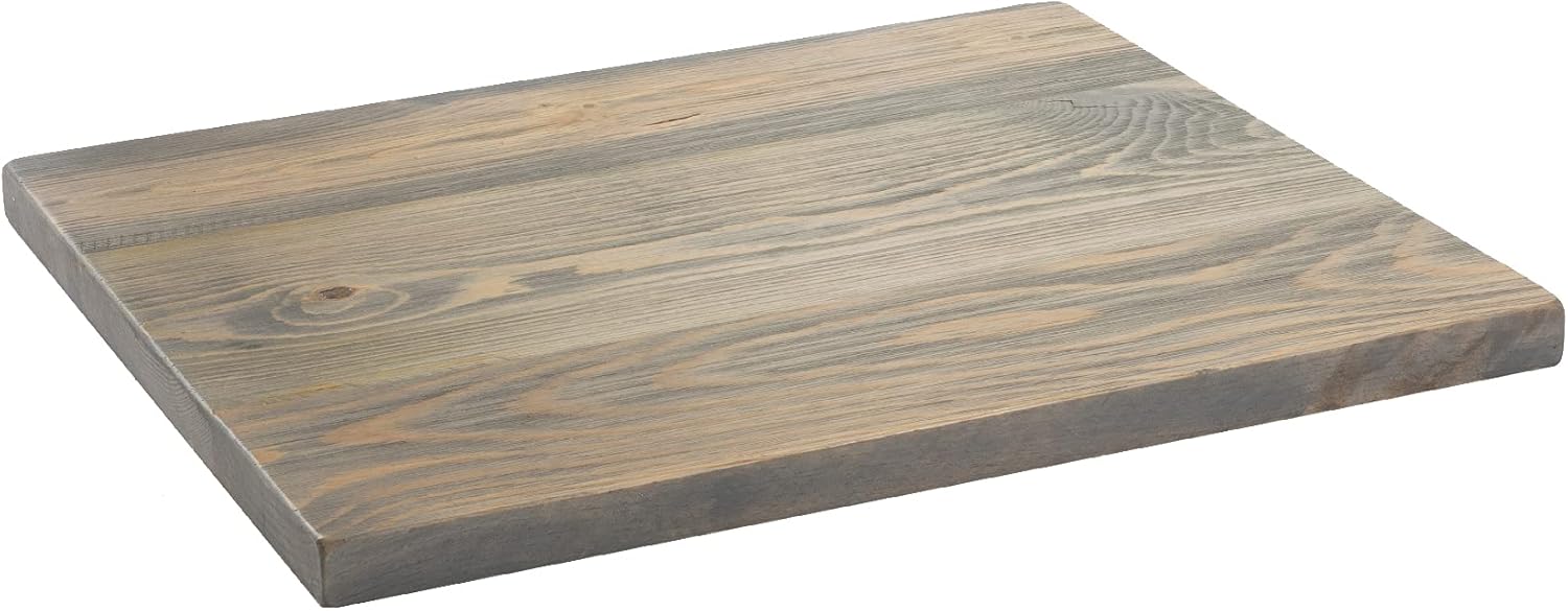 Restore by Pipe DÉCOR Wood End Table Top 22 in. x 18 in. x 1.25 in. Reclaimed Ponderosa Pine Wood in Boulder Black