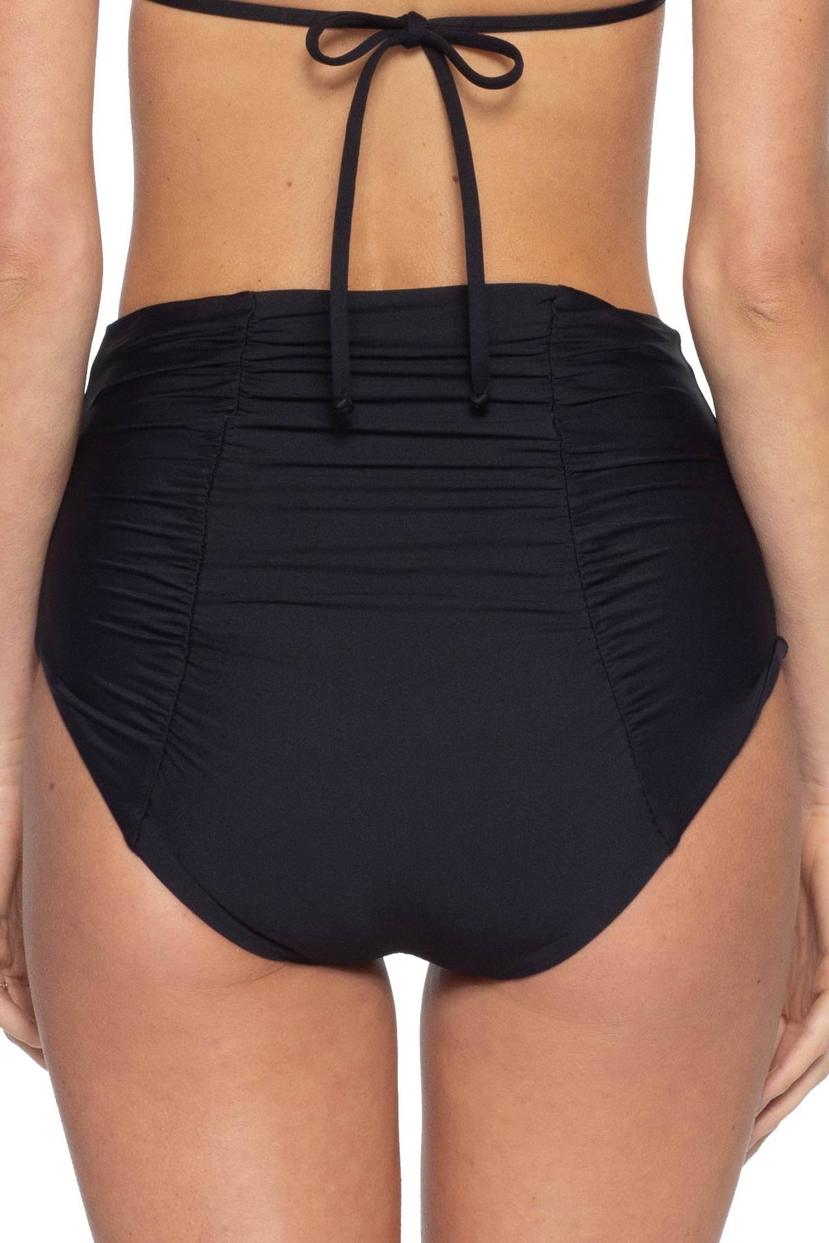 Becca Black Magic Peyton Vintage High Waist Swim Bottom, Black (854607) S