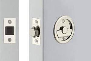 Emtek 2145US15 Round Tubular Privacy Pocket Door Lock Satin Nickel