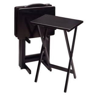 Winsome Wood 5-Piece TV Table Set Black