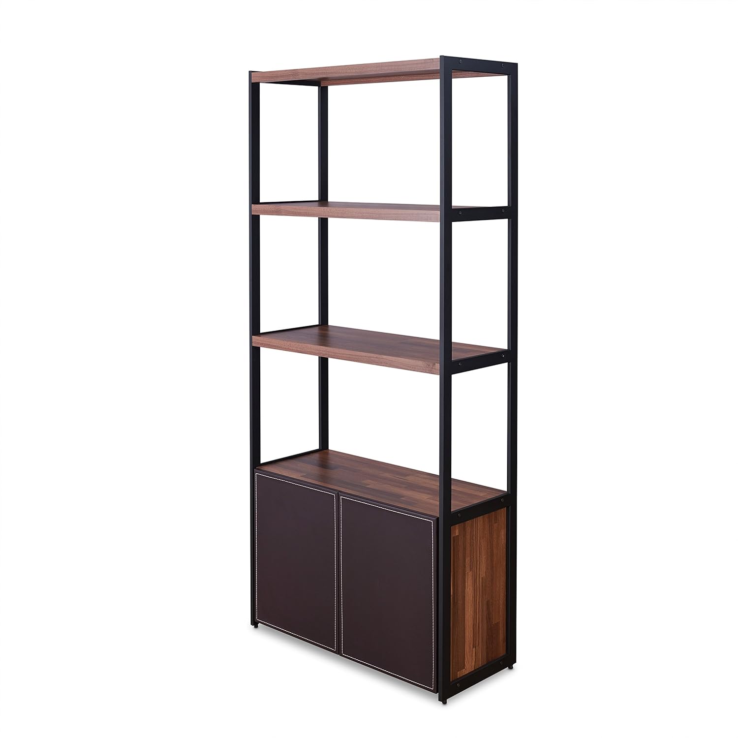 ACME Furniture Bookcase, Walnut & Sandy Black