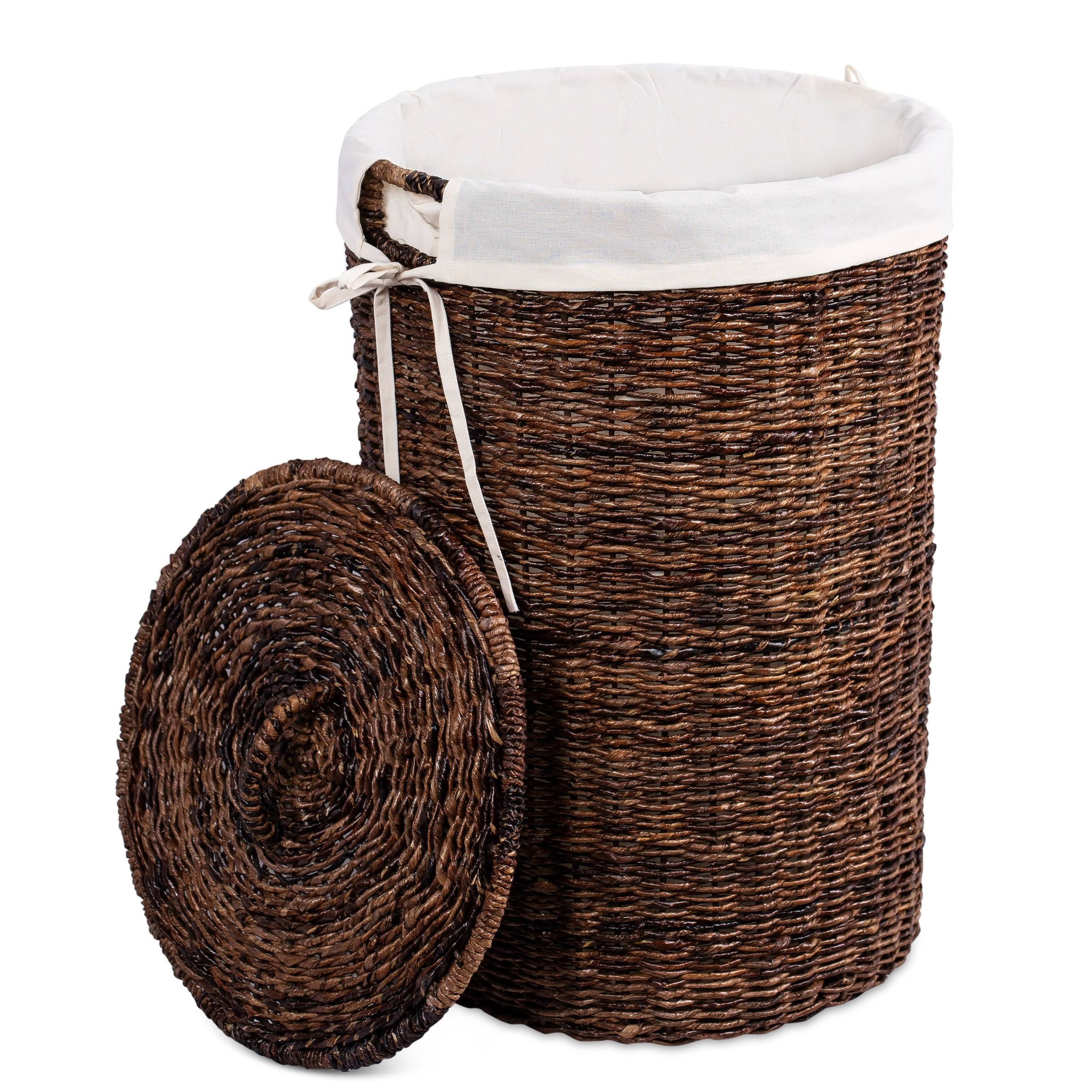 BirdRock Home Abaca Laundry Hamper with Liner - (Espresso) - Brown