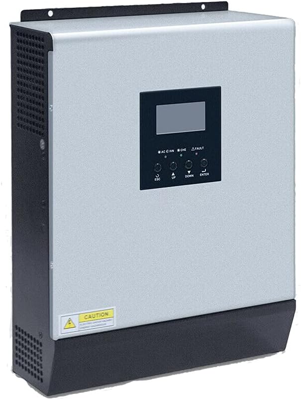 EpRec 3KVA 2400W Solar Hybrid Inverter, Pure Sine Wave Power Inverter 24V DC to 230V AC with 50A PWM Solar Controller,Supply Multi-Function Hybrid Inverter Support Utility/Generator/Solar Energy