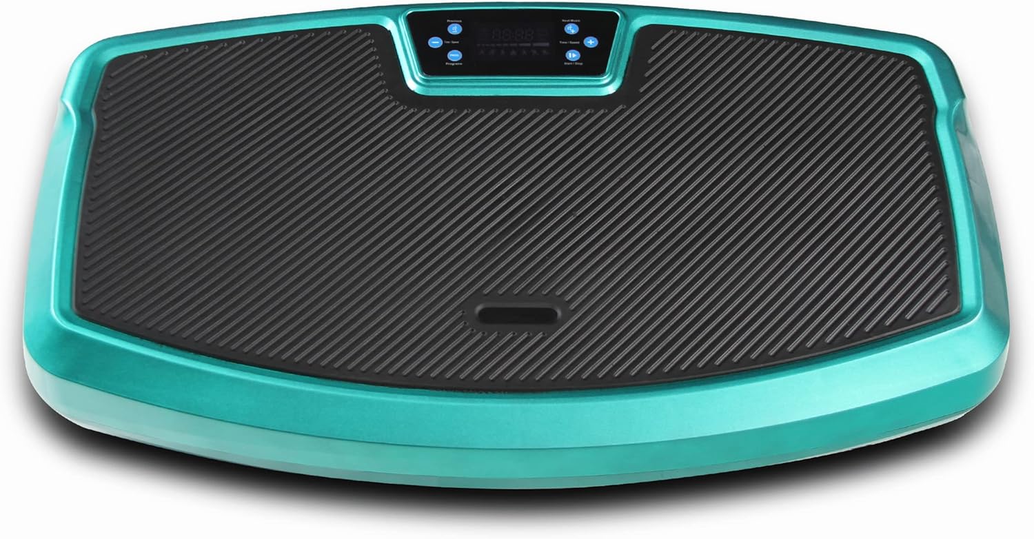 Vibration Plate Exercise Machine,Vibration Platform with Loop Bands/Remote Control, Vibration Plates Exercise Machine for Fitness(Green)