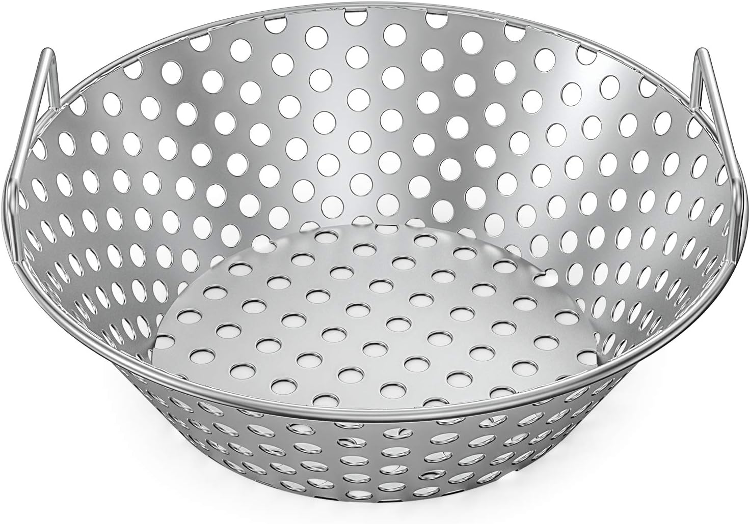 Skyflame 14 Inch Stainless Steel Charcoal Basket Accessories for Kamado Joe Classic | Large Big Green Egg | Pit Boss | Louisiana Grills & Other Grills - New Version of Hollow Holes Design