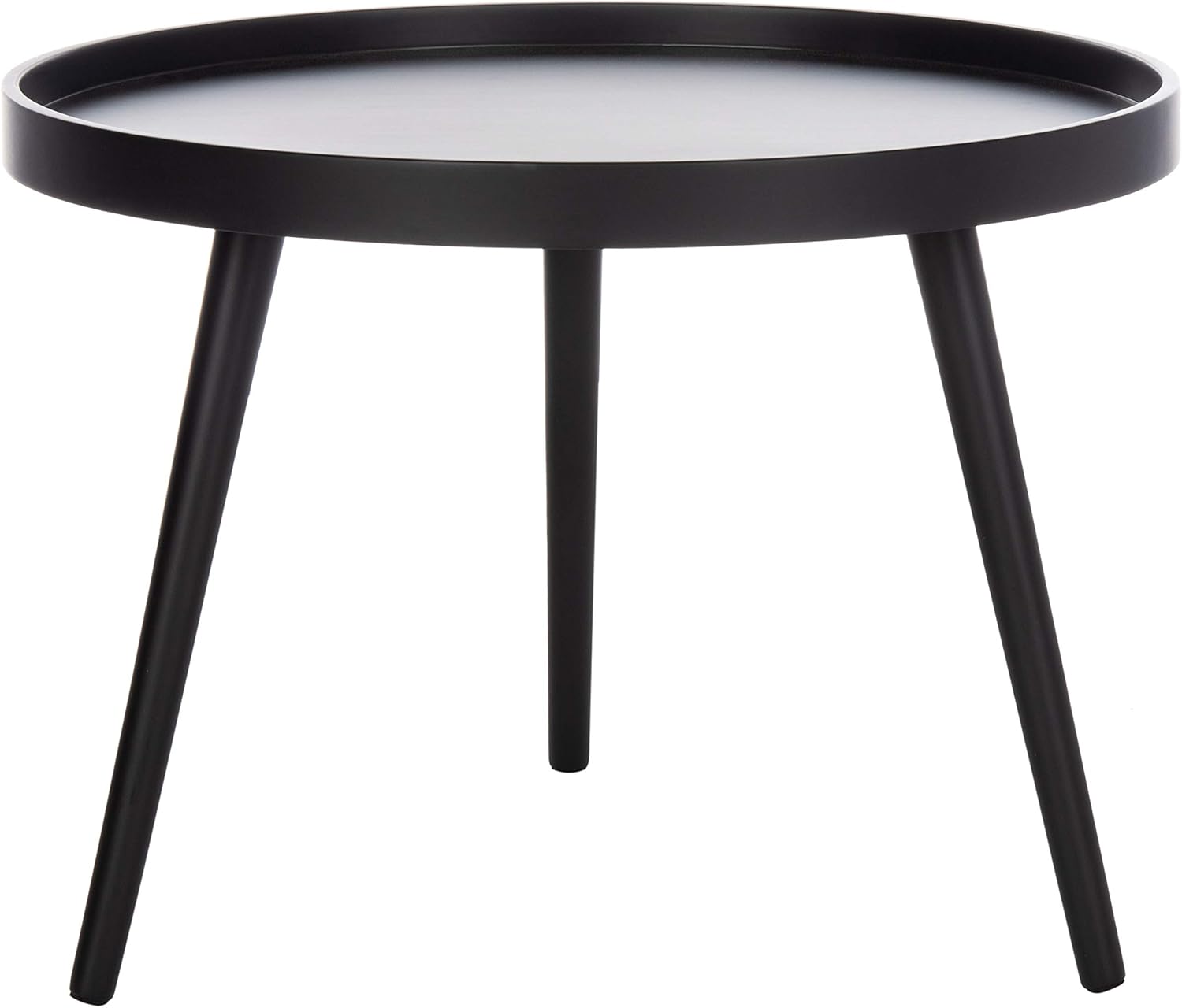 Safavieh Home Fritz Black Tray Top Round Side Table