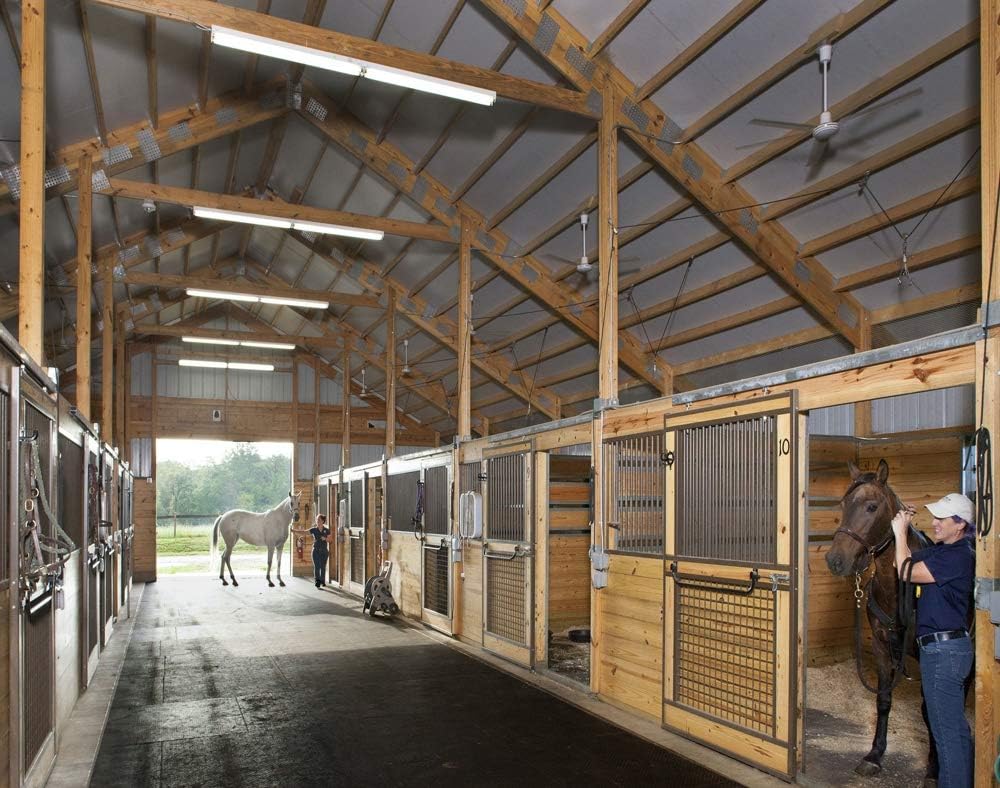 American Floor Mats - Horse/Stable Mats - Heavy Duty Stall Mats - Thick, Durable Rubber Flooring Solid Black 1/2