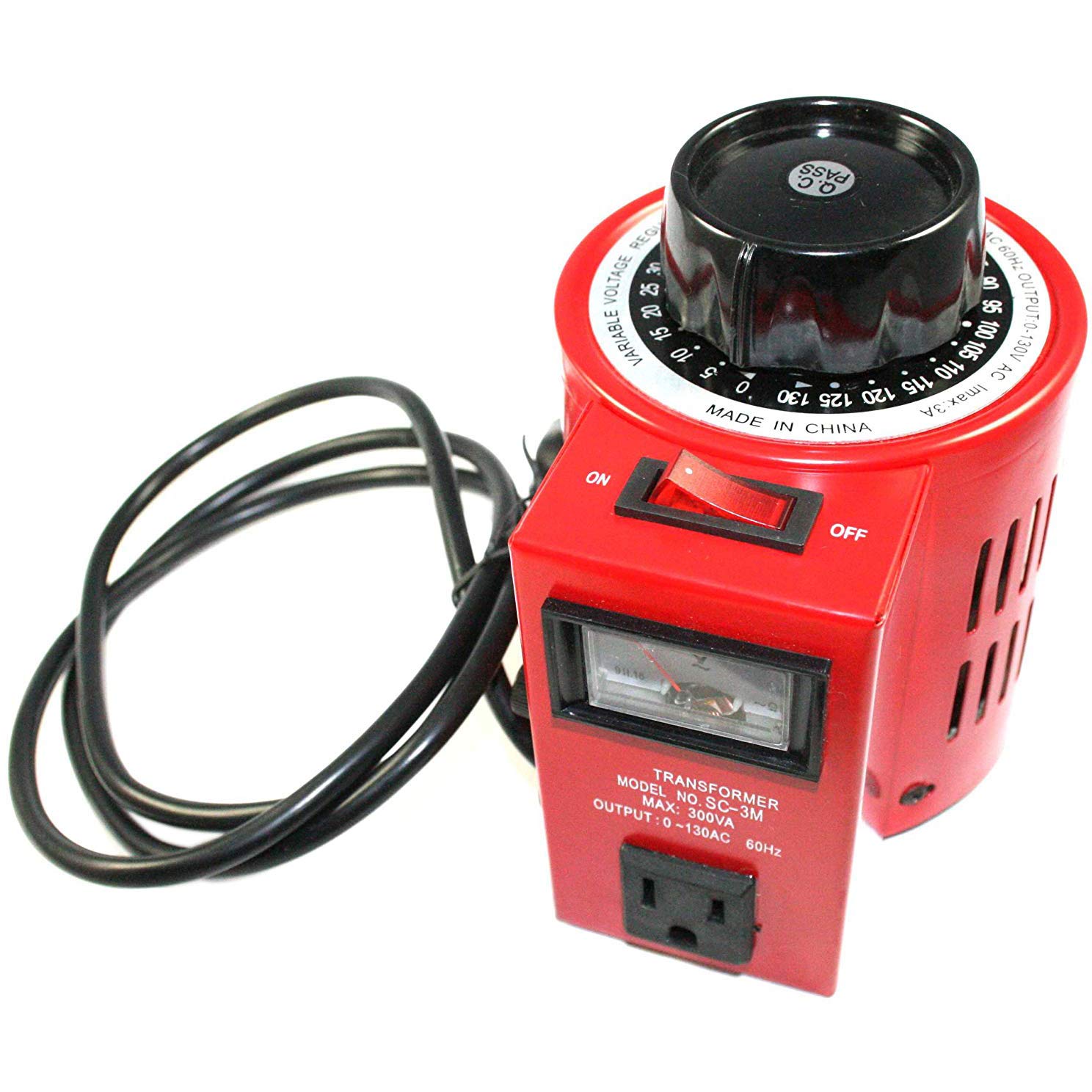 EX ELECTRONIX EXPRESS Variable Transformer, 300 VAC Max, 0-130V Output, 3 Amp