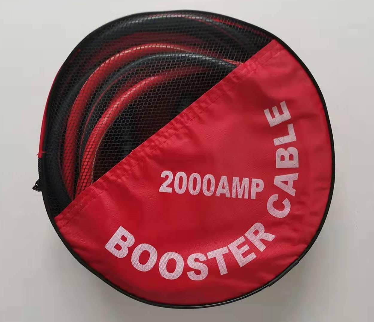 noting Jumper Booster Cable for Automobile Starting Power Jumper Cable for Automobile Battery 2000AMP16 feet, Including Handbag, Red and black