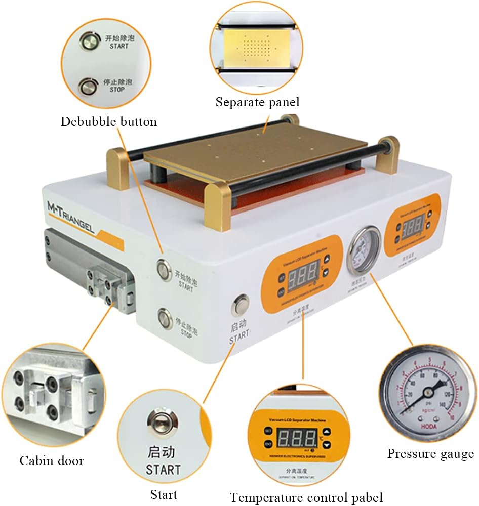 7 Inch Screen Repair Separator Machine LCD Bubble Remover Machine Phone Touch Screen Disassemble Repair Tools