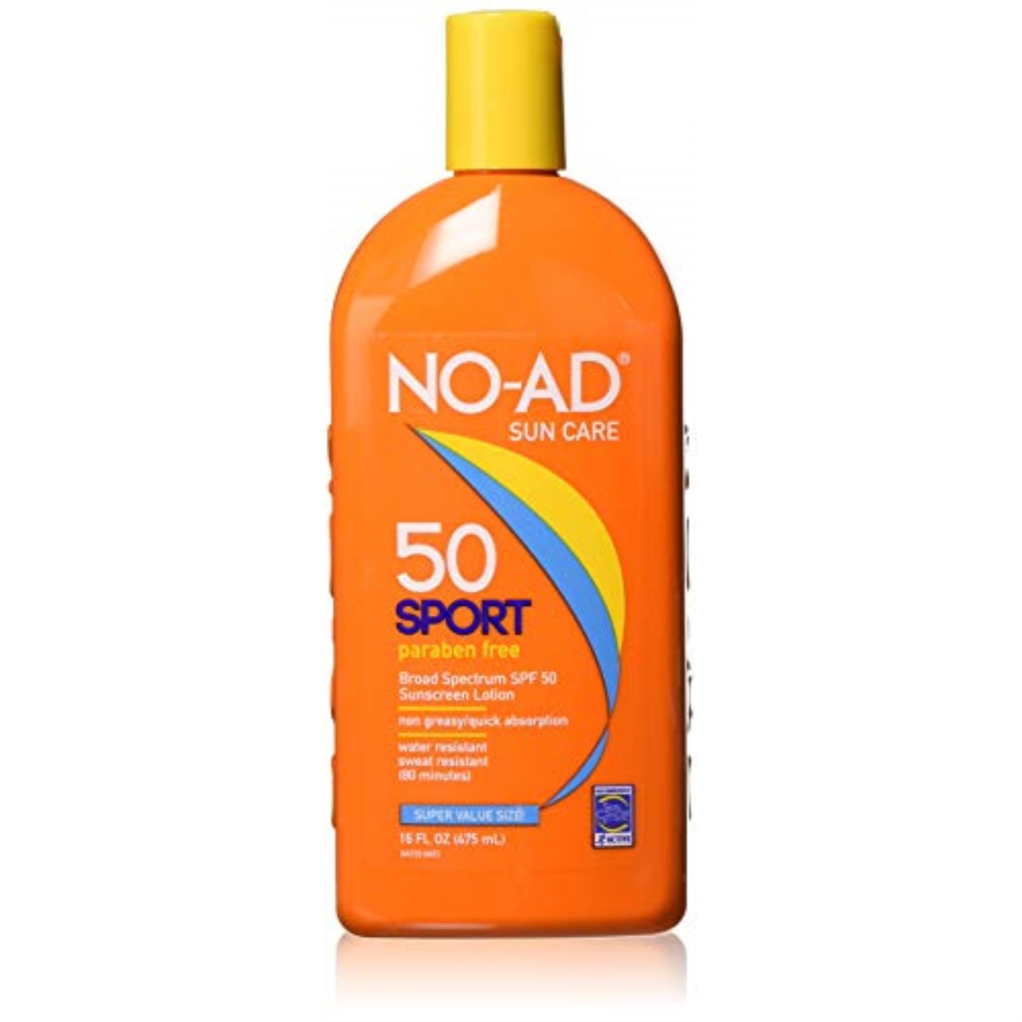 No-ad Sport Sunscreen Lotion, SPF 50 16 oz (Pack of 2)