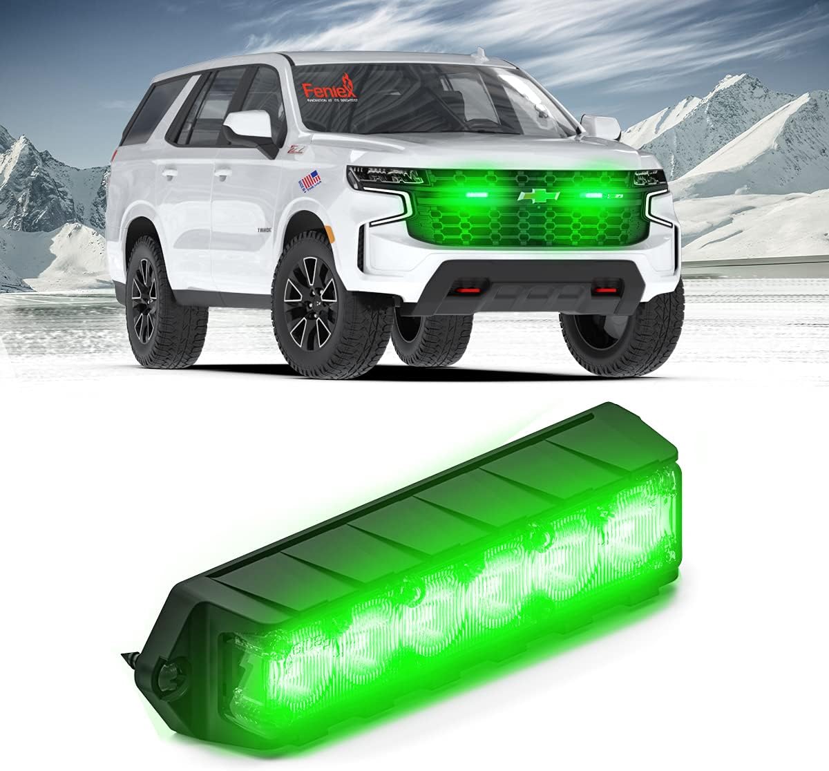 Feniex Industries - Fusion-S Surface Mount (Blue) Pack of 2