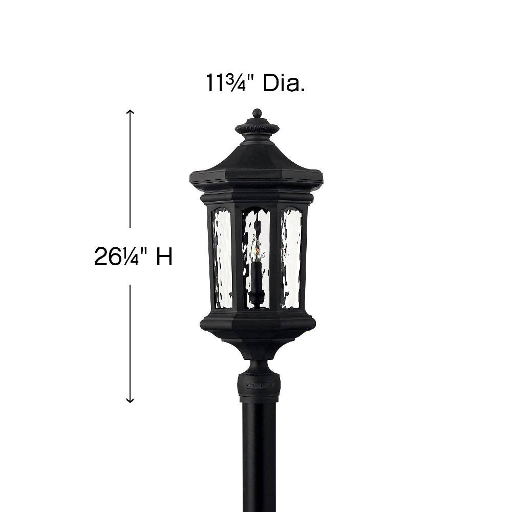 Hinkley Lighting 1601MB-LL Raley Outdoor Post Mount Light, Museum Black