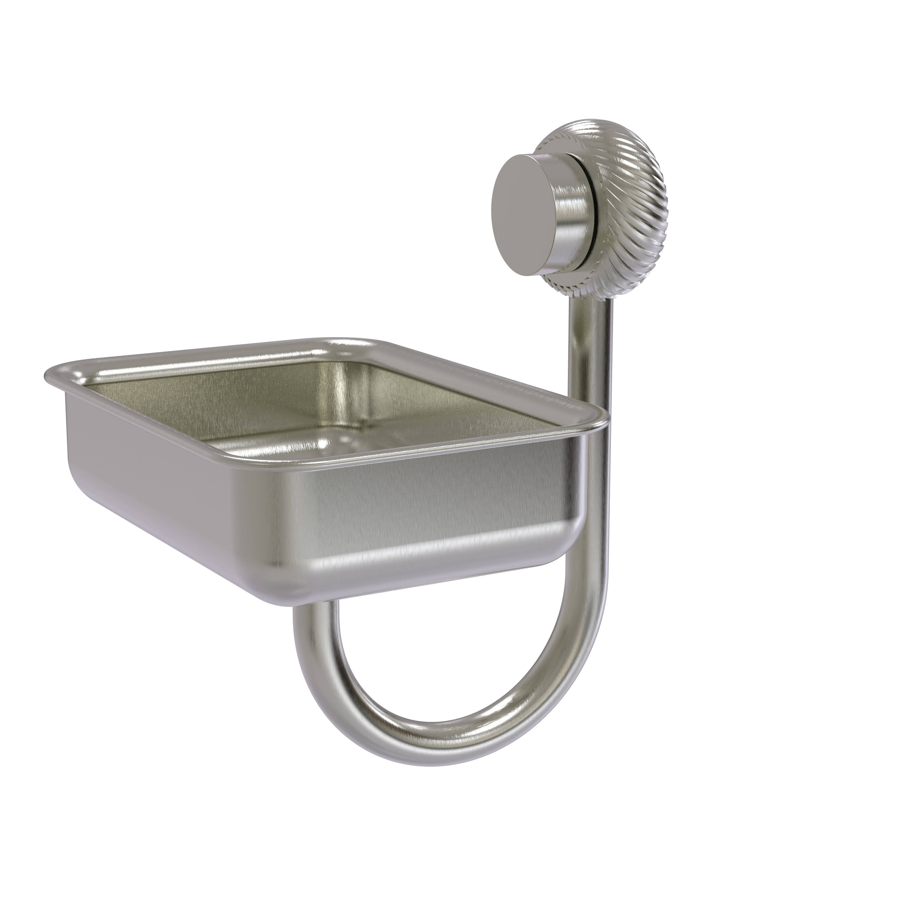 Allied Brass 432T-SN Venus Collection Wall Mounted Soap Dish with Twisted Accents Satin Nickel