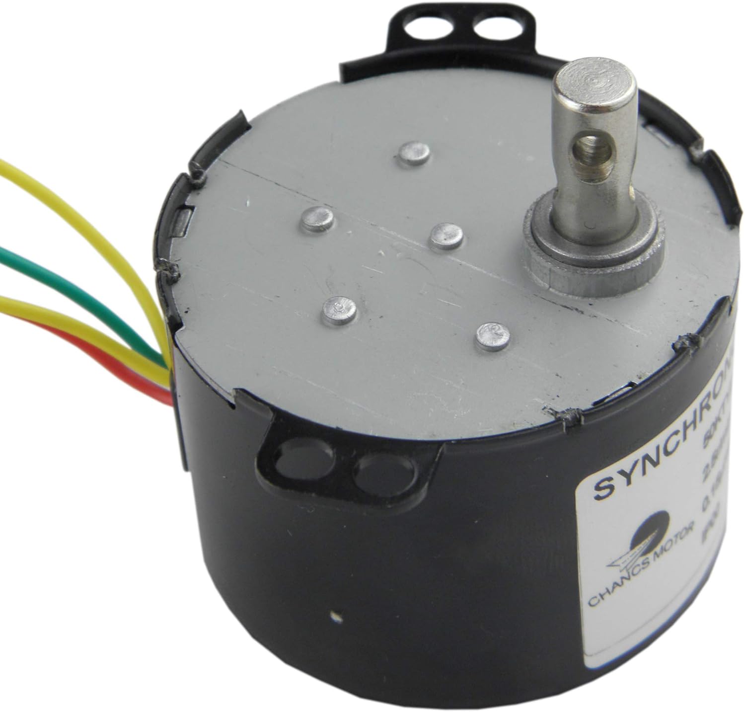 CHANCS Mini Gearbox Electric Motor 50KTYZ 110V 2.5-3RPM Synchronous Reduction Motor With Motor Holder Pack of 2