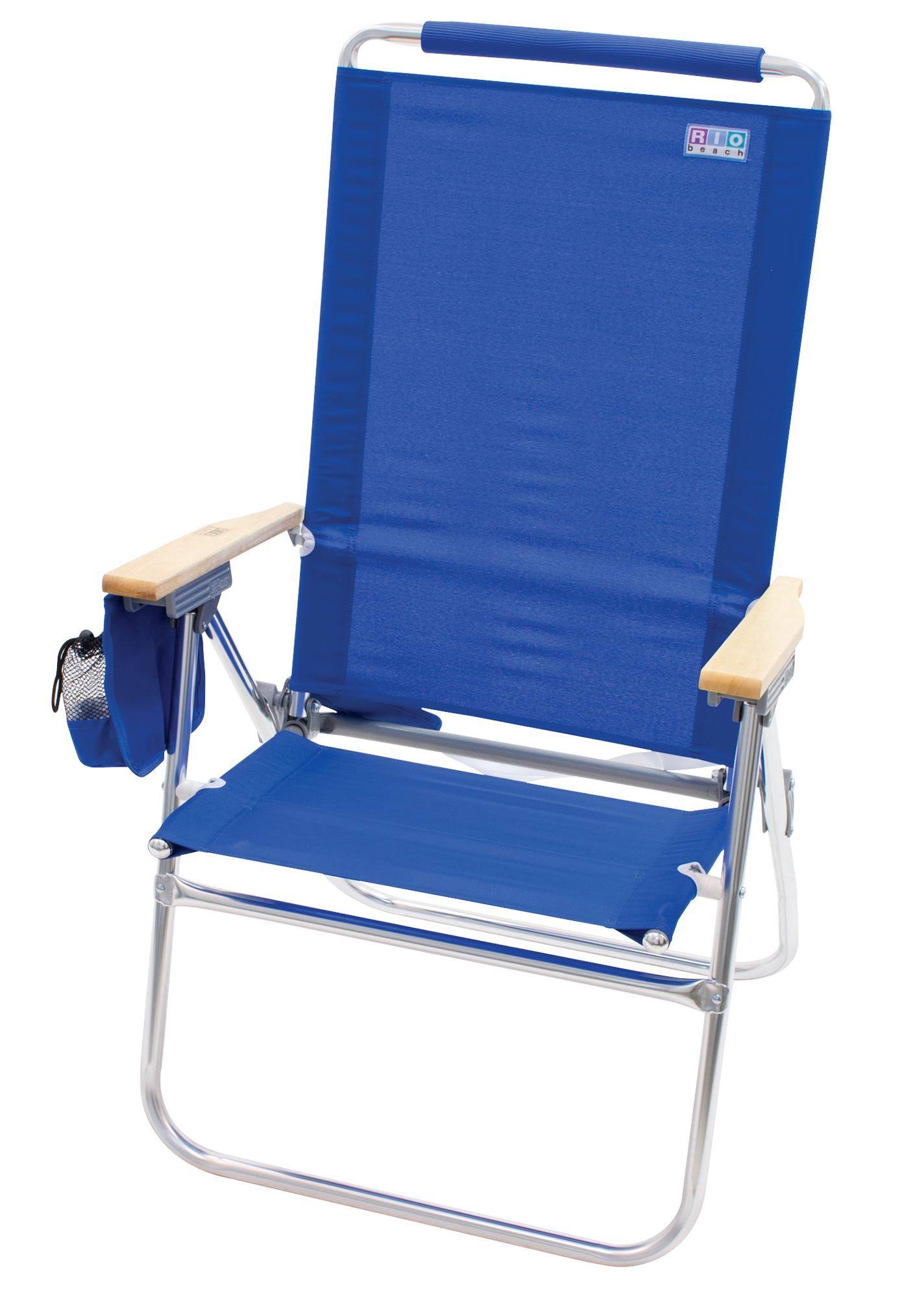 Rio Beach Hi-Boy Tall Back Beach Chair - Blue