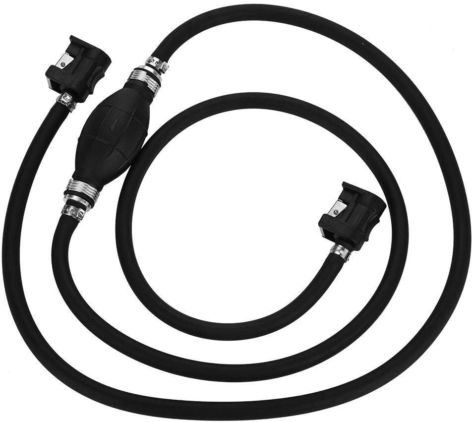 Primer Fuel Pump,Boat Primer Fuel Pump Line Assembly Hand Primer Bulb Rubber Aluminum Fuel Transfer Vacuum Petrol Fuel Line Fuel Line Gas Outboard