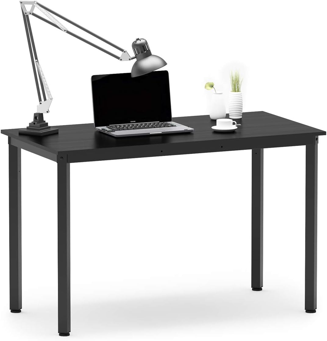 Weehom 39 Inch Study Writing Table,Small Computer Desk Study Table Simple Gaming Desk for Home Office Workstation Black