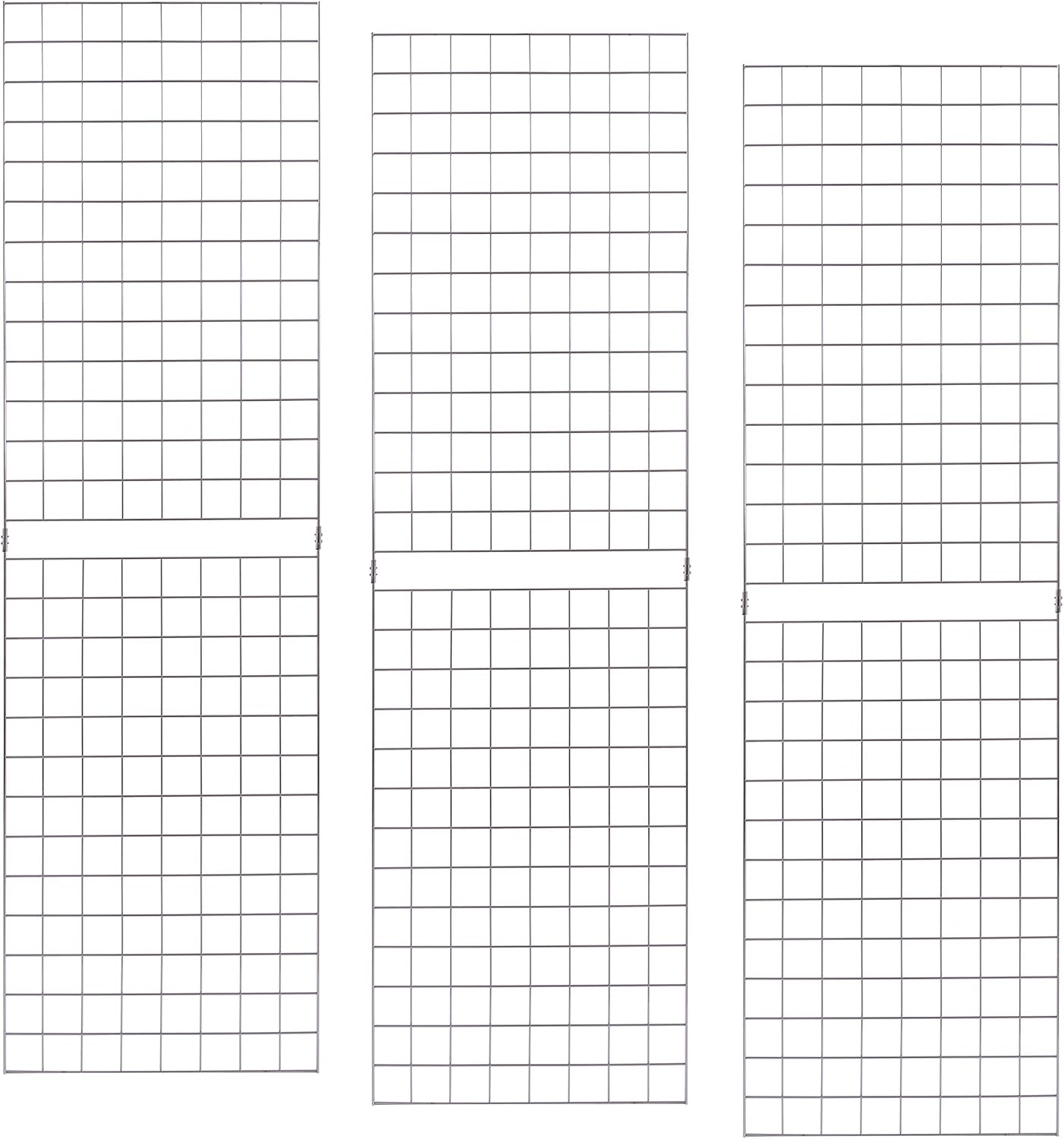 ECONOCO Portable 2’ X 7’ Chrome Grid Panels - Pack of 3