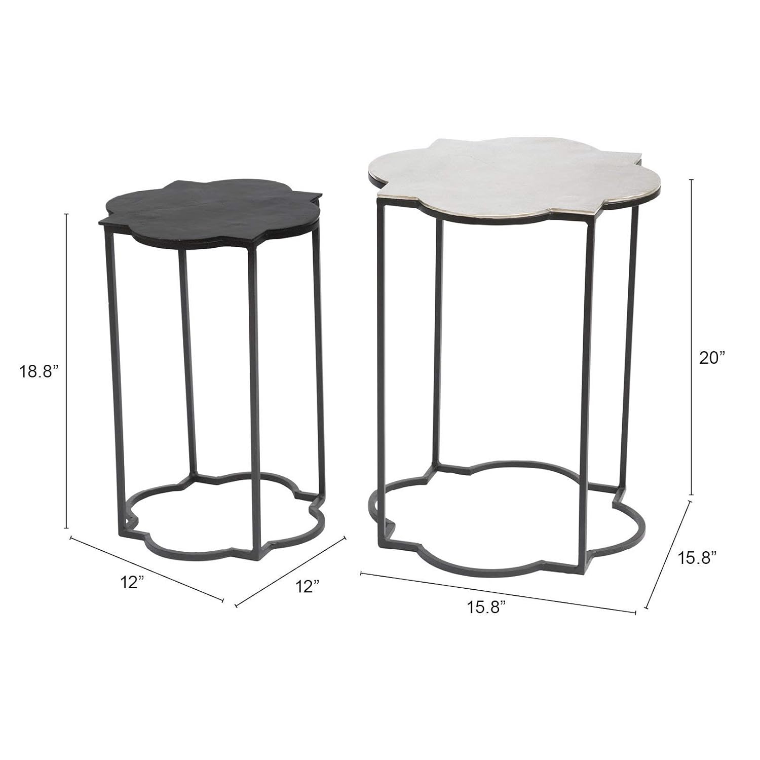 Brighton Accent Table Black & White