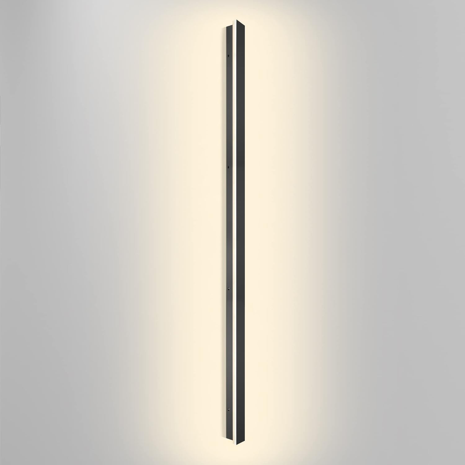 Outdoor Modern Metallic Wall Light LED Wall Sconce Fixture Rectangular - 24 Inches - 19W 3000K - IP65 Anti Rust - Black
