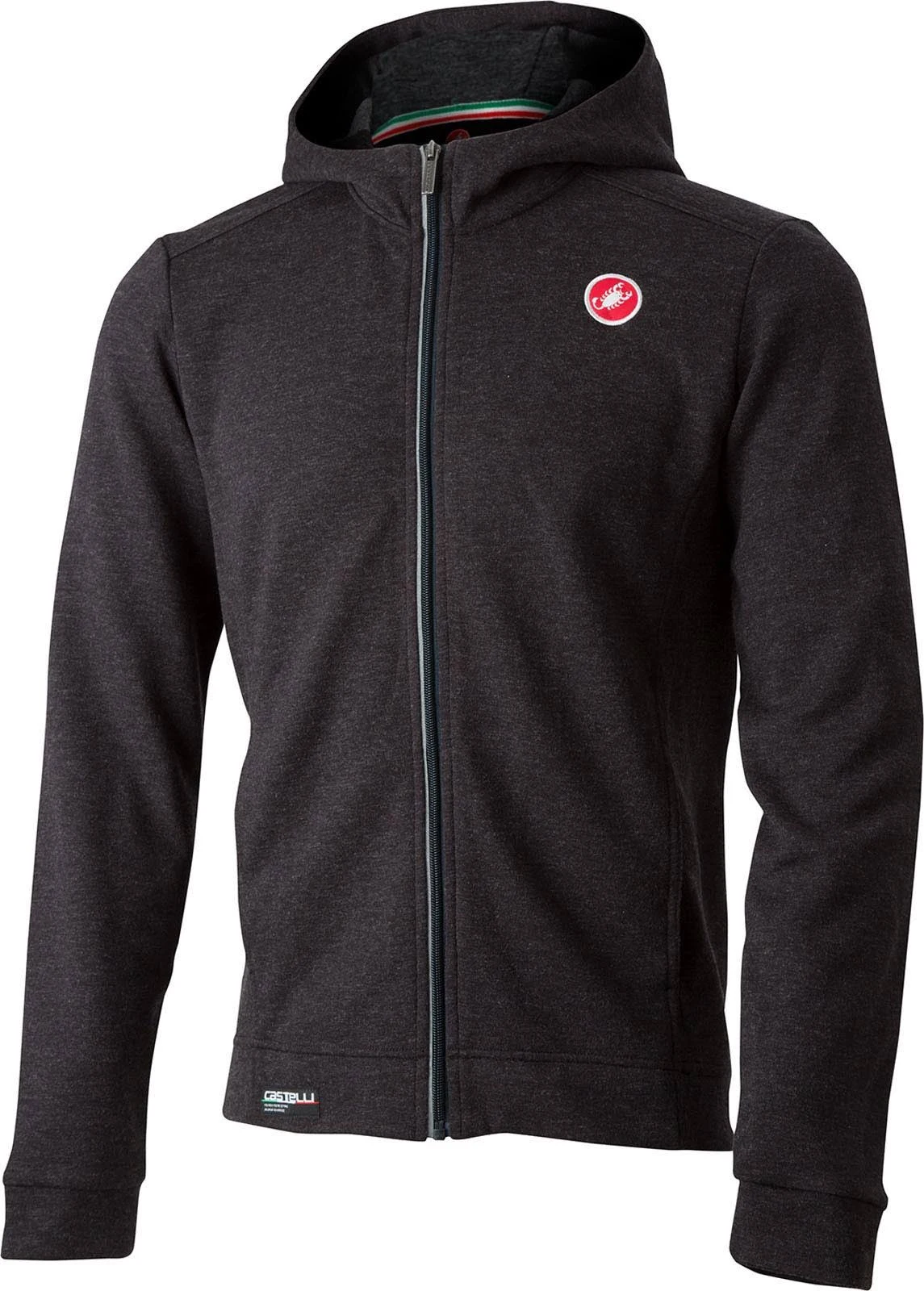 Castelli Milano Full Zip Fleece Melange Light Black XL