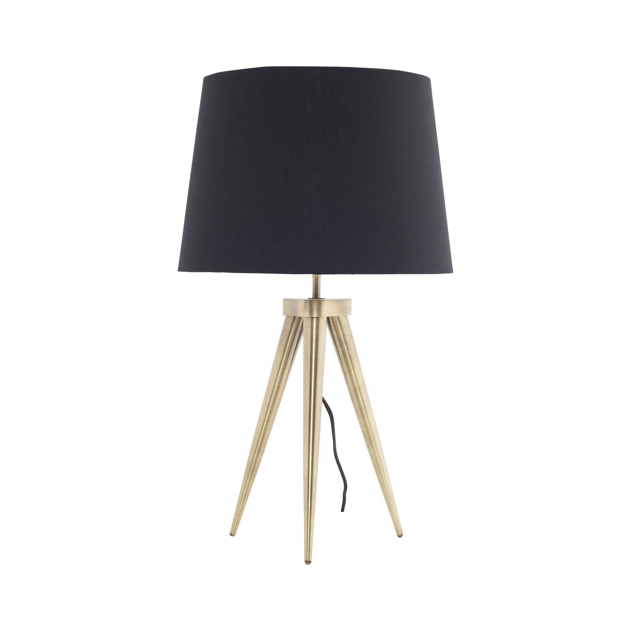 Nuevo Living Triad Black / Brushed Brass Buffet Lamp