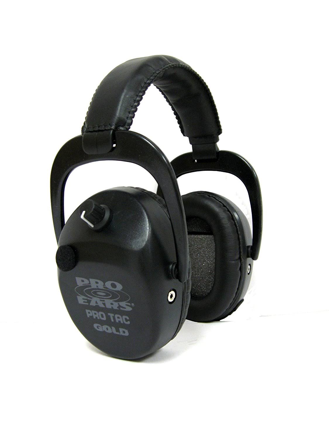 Pro Ears Pro Tac SC Gold Low Profile Low Weight NRR 25 Hearing Protectors Black