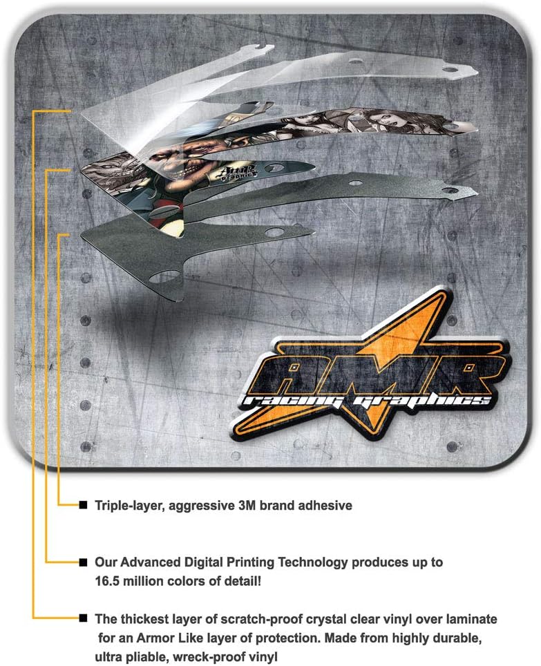 AMR Racing Outboard Engine Motor Sticker Decal Graphics kit Compatible with Mercury 225 - Blue