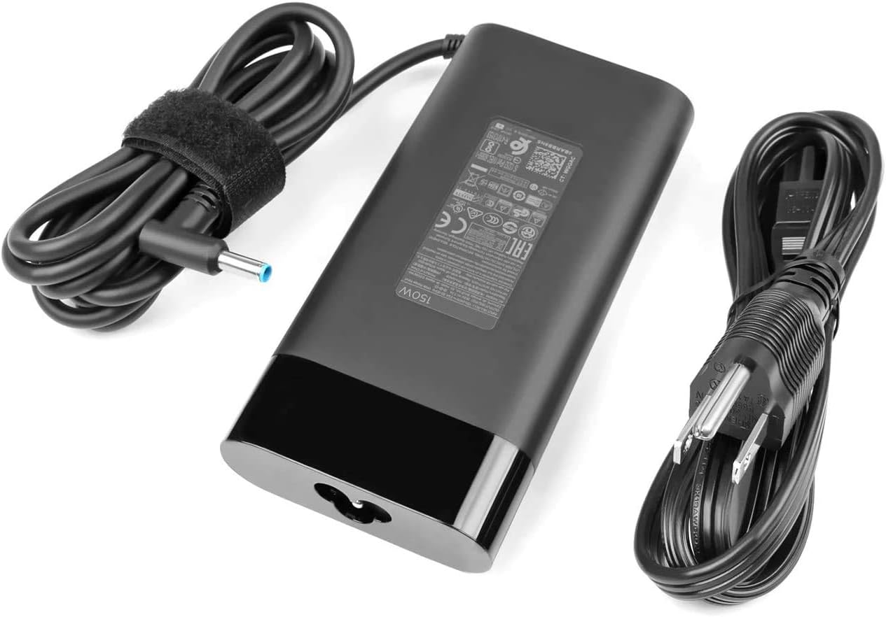 150W 7.7A Power Adapter Compatible for HP OMEN 15 17/Pavilion Gaming 15 17 Laptop/Zbook 15 G3 G4 G5 G6, TPN-CA11 TPN-DA09 L32661-001 with Power Cord Pack of 2