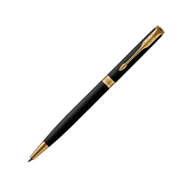 Parker Sonnet Matte Black Gold Trim Slim Ballpoint Pen