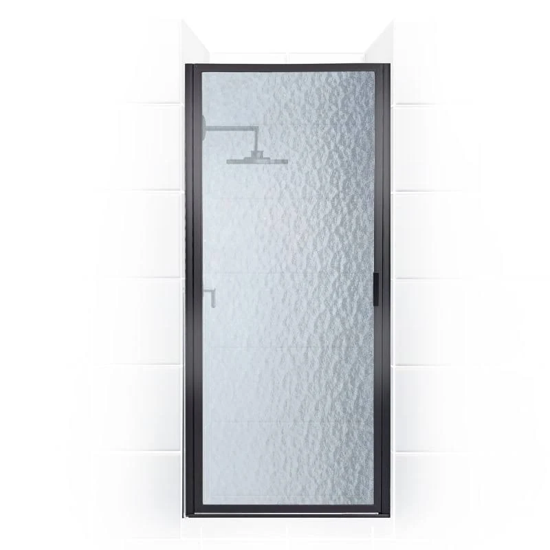 Coastal Shower Doors P26.83O-A Paragon Series 26x22 x 82x22 Hinged Framed Shower Door Finish: Black, Glass Type: Obscure