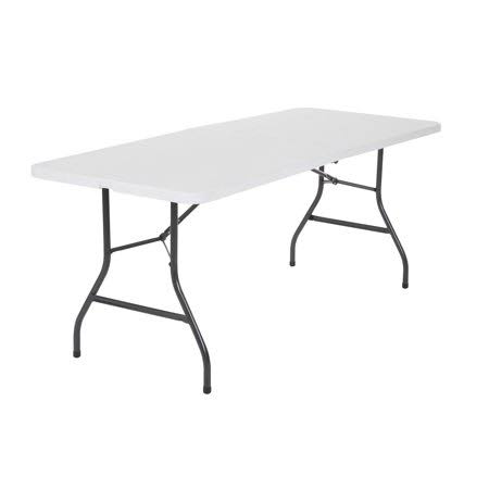(2-Pack) Cosco 6 Foot Centerfold Folding Table, White