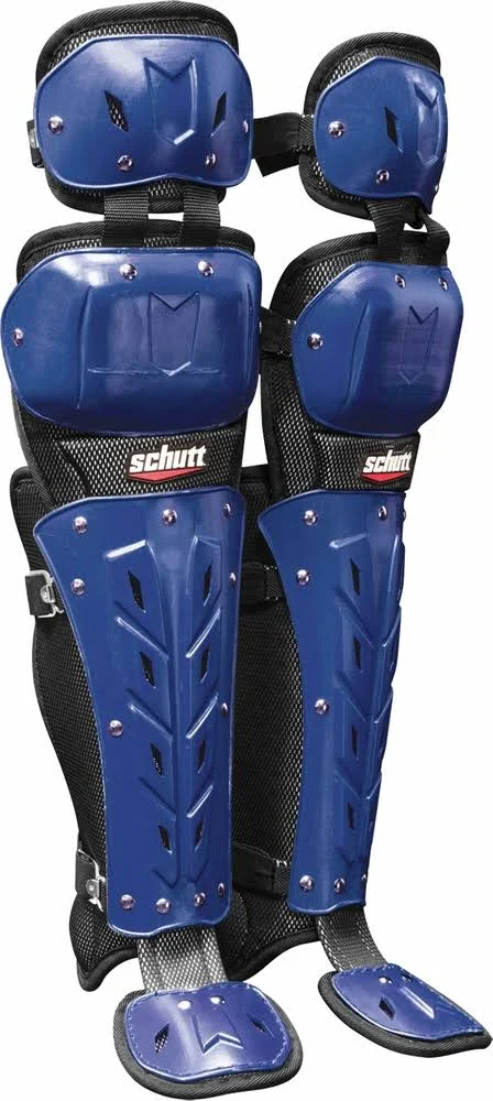 Schutt Air Maxx Scorpion Double Flex Leg Guards Black/Blue