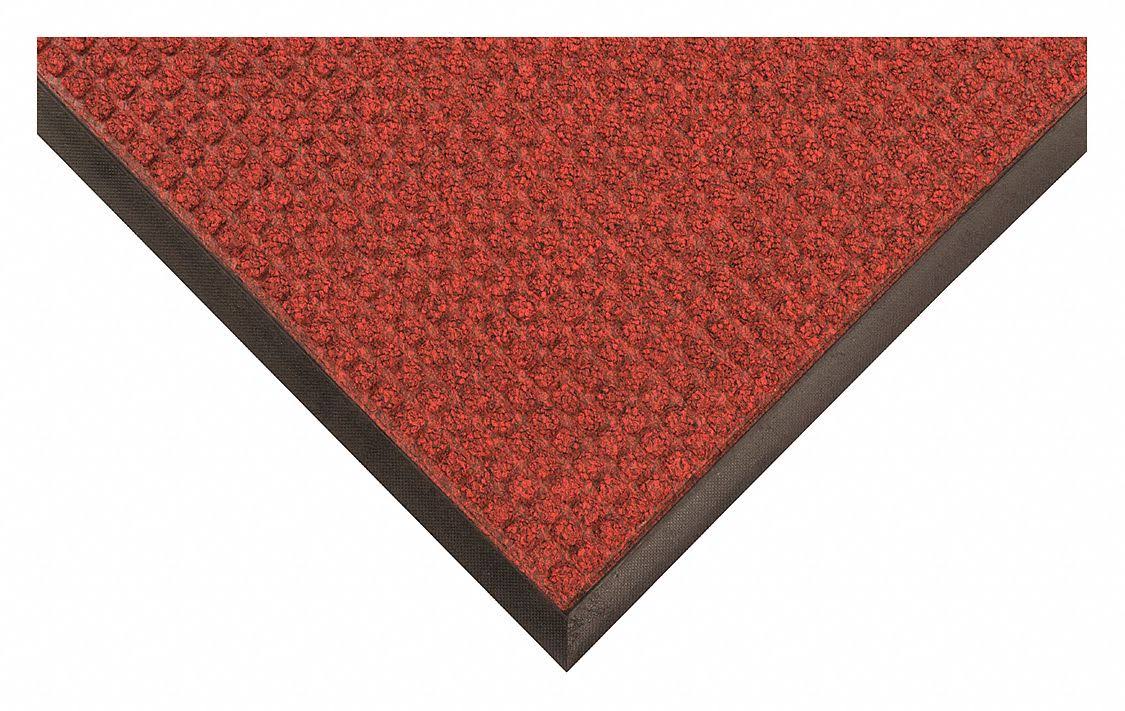 Condor 9gfh9 Carpeted Entrance Mat,Red/Black,3ftx5ft