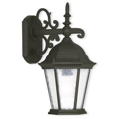 Gibbons Textured Black 1 - Bulb 15.25x22 H Outdoor Wall Lantern Charlton Home